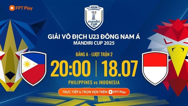 Thông tin trận đấu U23 Philippines và U23 Indonesia tại giải U23 Đông Nam Á 2025.