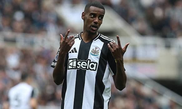 Tiền đạo Alexander Isak của Newcastle, người vắng mặt do chấn thương.
