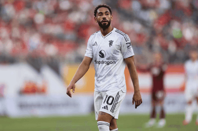 Tiền đạo Matheus Cunha của Man Utd trong trận đấu