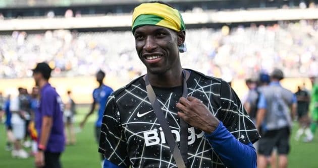 Tiền đạo Nicolas Jackson của Chelsea, một trong những mục tiêu trong cuộc đua giành sát thủ trên thị trường chuyển nhượng.