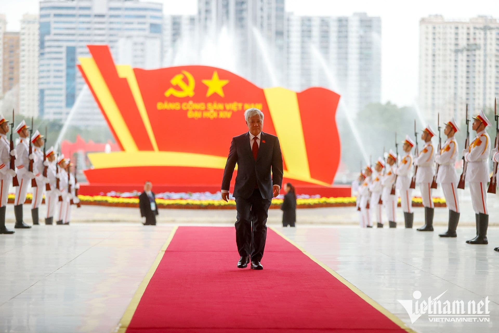 Tổng Bí thư Nguyễn Phú Trọng đến dự Đại hội XIV của Đảng Cộng sản Việt Nam.