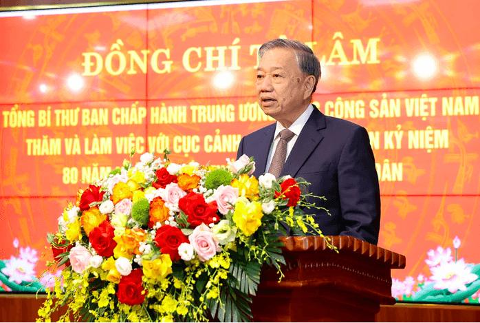 Tổng Bí thư Tô Lâm phát biểu chỉ đạo về chiến lược an ninh quốc gia.