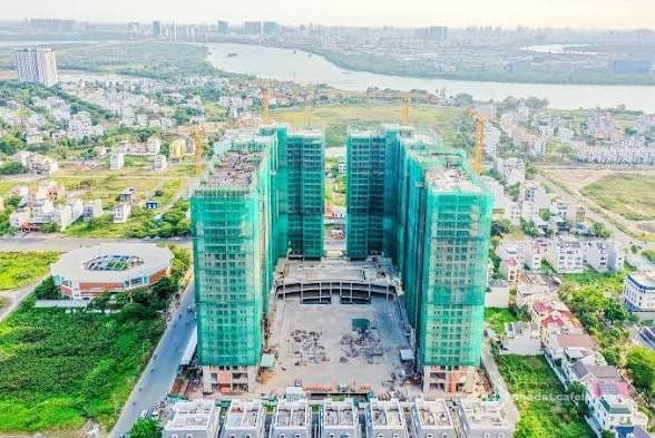 Tổng quan các tòa nhà căn hộ tại Victoria Village, minh họa chiến lược phát triển đô thị và tiêu chuẩn sống mới của Novaland.