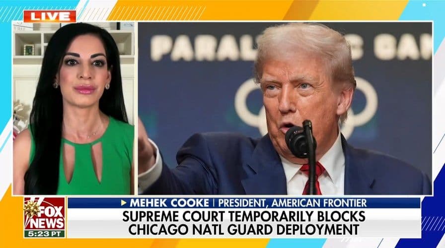 Tổng thống Donald Trump và một luật sư thảo luận về việc triển khai Vệ binh Quốc gia, liên quan đến các tranh cãi chính trị.