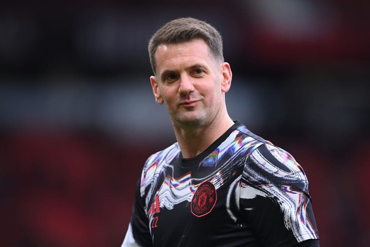Tom Heaton, thủ môn của Manchester United, trong trang phục tập luyện.