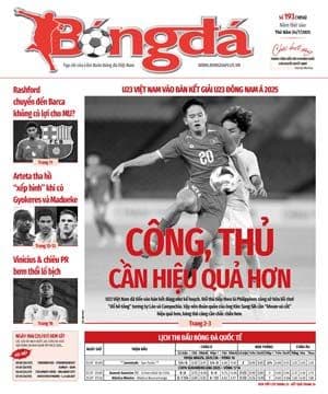 Trang bìa báo Bóng đá đưa tin về U23 Việt Nam và lịch thi đấu