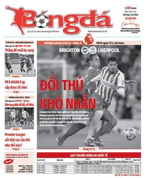 Trang bìa báo bóng đá với tin tức về La Liga và các trận đấu châu Âu