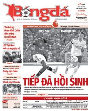 Trang bìa báo bóng đá với tiêu đề về trận đấu Barcelona và Oviedo