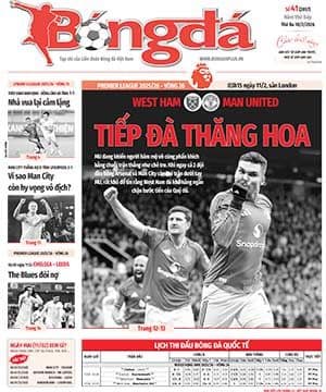 Trang bìa báo Bóng đá với tiêu đề West Ham đấu Man United, ngày 10/2/2026