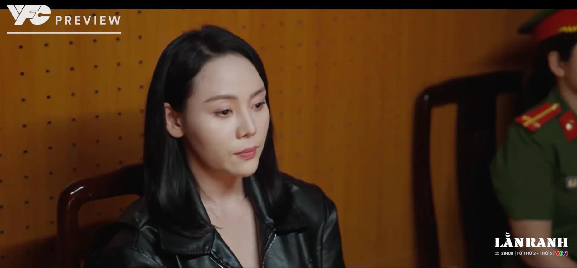 Trinh, Chủ tịch tập đoàn Trinh Tam, trong buổi đối chất với cơ quan điều tra về mạng lưới lợi ích và mỏ quặng đất hiếm trong phim Lằn Ranh.