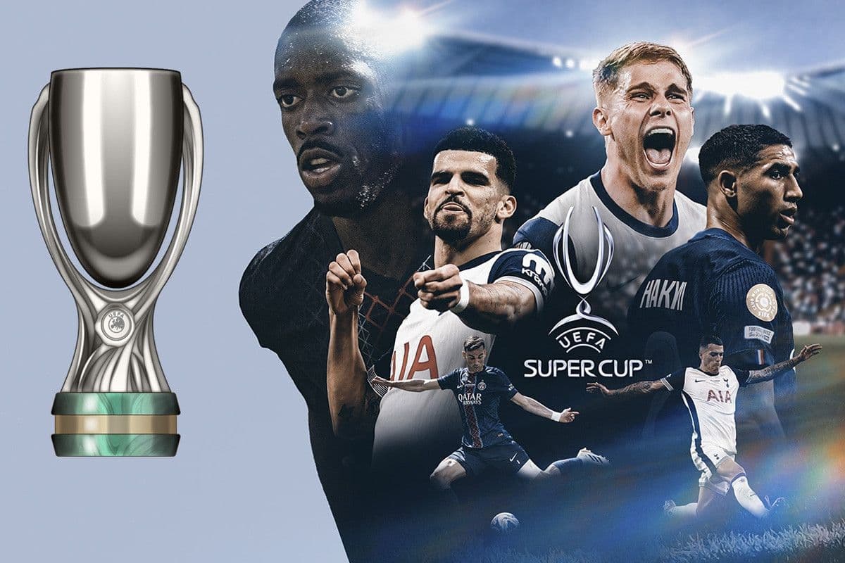 Trận Siêu Cúp châu Âu giữa PSG và Tottenham với chiếc cúp danh giá