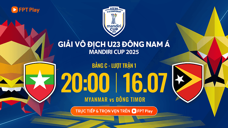 Trận đấu U23 Myanmar vs U23 Timor Leste tại giải U23 Đông Nam Á 2025
