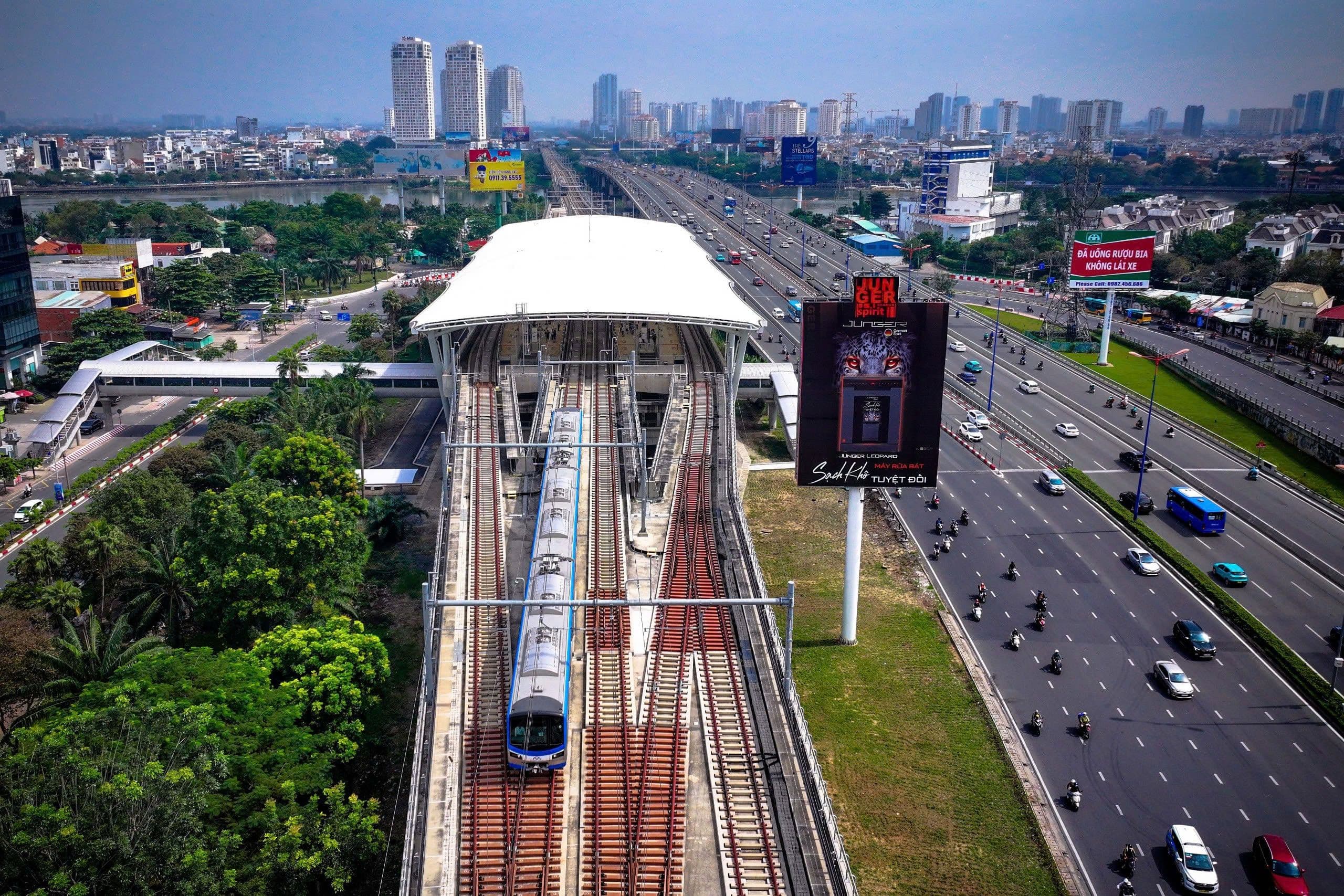 Tuyến metro hiện đại tại TP.HCM, thể hiện tầm nhìn kiến tạo tương lai đô thị của Sovico.