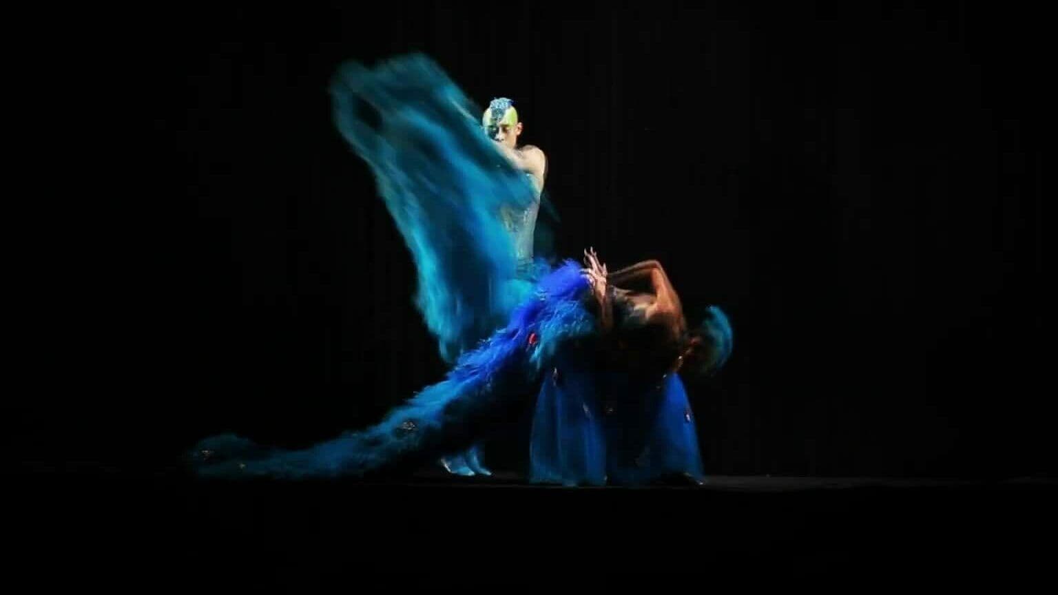 Vũ công Dương Lệ Bình biểu diễn điệu múa Khổng tước trên sân khấu