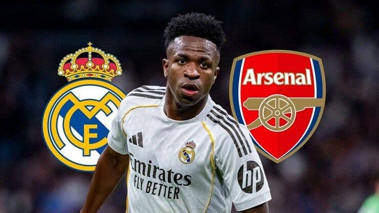 Vinicius Junior giữa Real Madrid và Arsenal, biểu tượng cho cuộc chiến chuyển nhượng